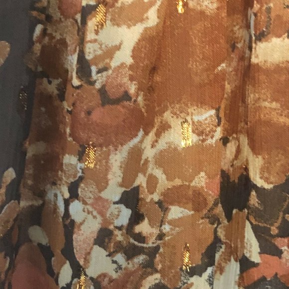 Aniche Boutique Santa Sofia Floral And Gold Peasant Dress Women Small Open Back - Picture 6 of 12